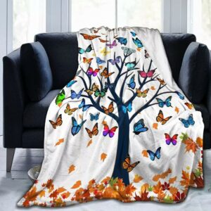 Autumn Butterfly Tree Blanket