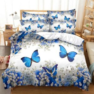 Daisy Flower and Butterfly Bedding Set
