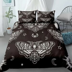 Death Skull Butterfly Bedding Set