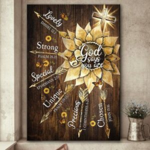 Jesus God Say You Are Butterfly Poster Canvas