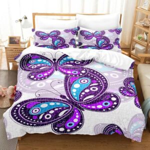 Purple Butterfly Bedding Set
