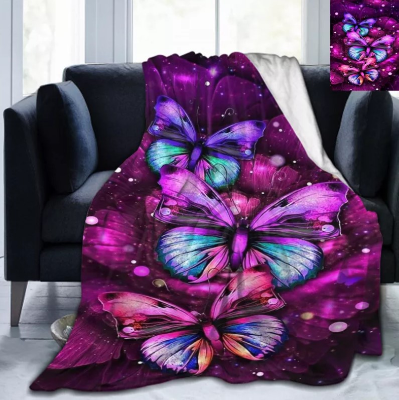Purple Butterfly Blanket | Butterfly Aholic
