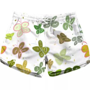 Green Butterfly Women Board Short