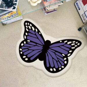 MAT-04 Butterfly Shape Carpet Doormat-PURPLR