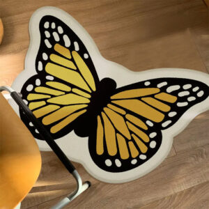 MAT-04 Butterfly Shape Carpet Doormat-YELLOW