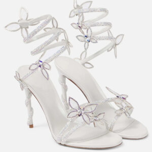 Coiled Strap Luxury Crystal Butterfly Sandal
