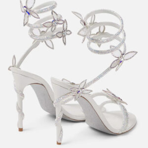 Coiled Strap Luxury Crystal Butterfly Sandal