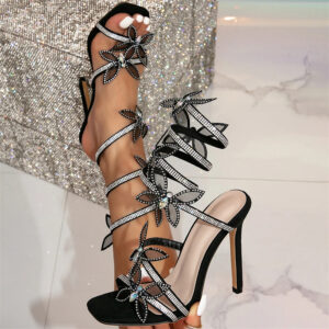 Elegant Open Tow High Heel Butterfly Sandal